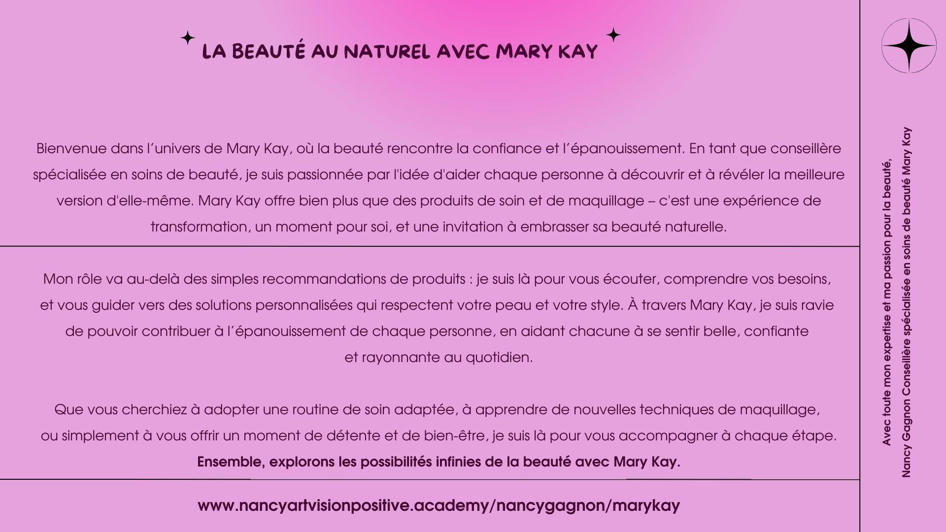 La Beauté au Naturel avec Mary Kay